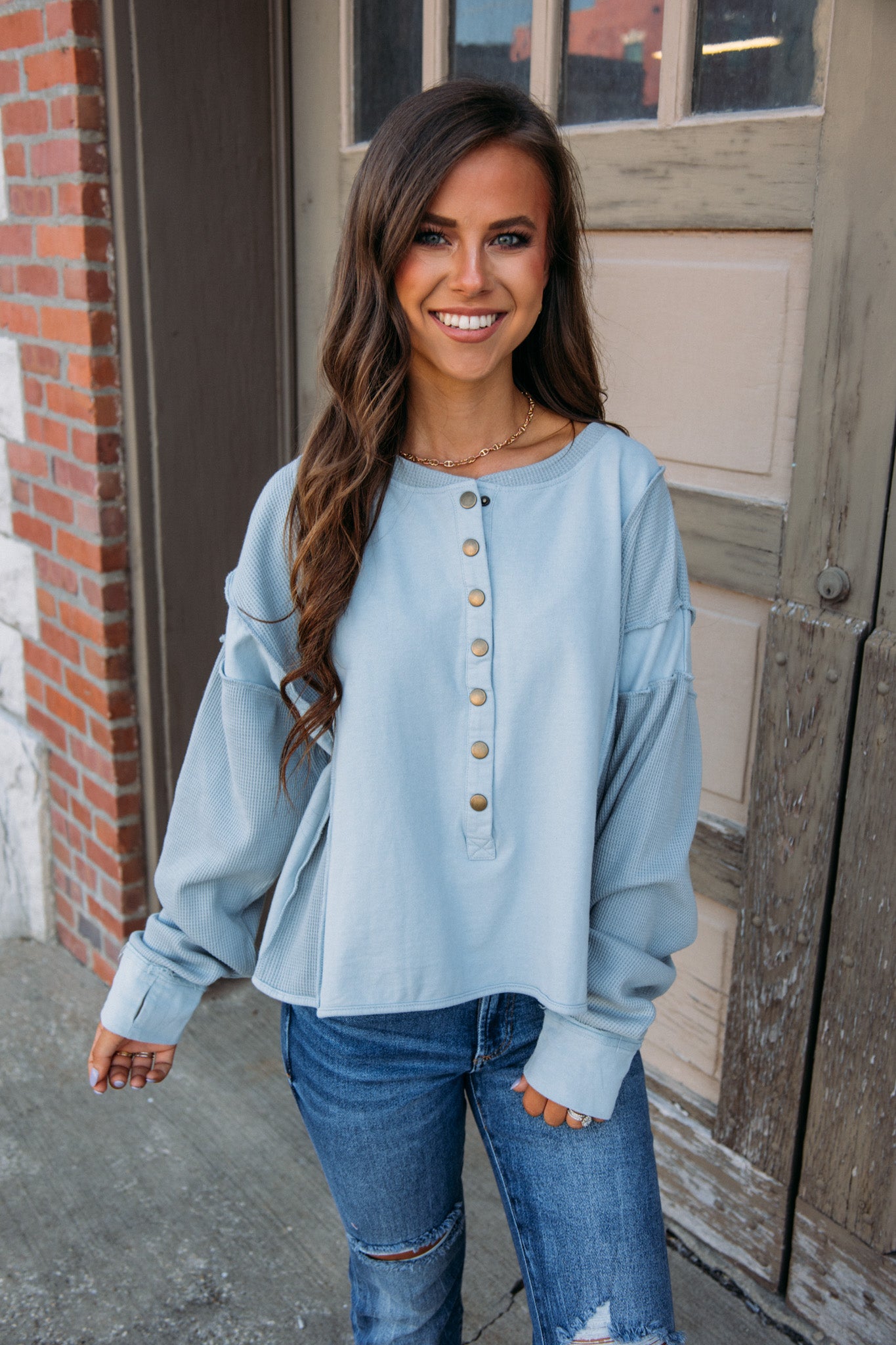 Cute Energy Top- Light Blue