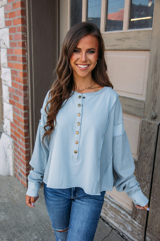 Cute Energy Top- Light Blue