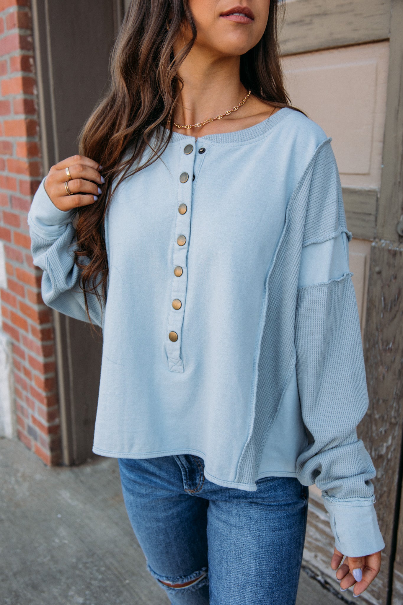 Cute Energy Top- Light Blue