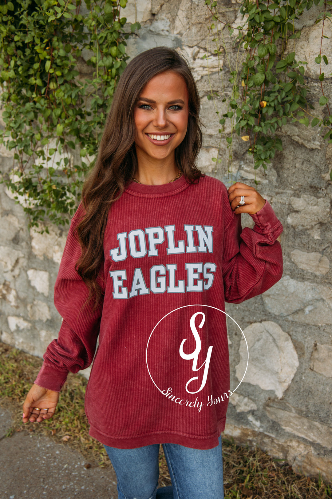 Joplin Eagles Cord - Garnet