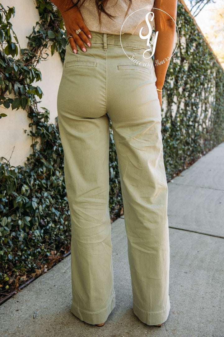 Dear John: Brandy Wide Leg Pant - Abbey Stone
