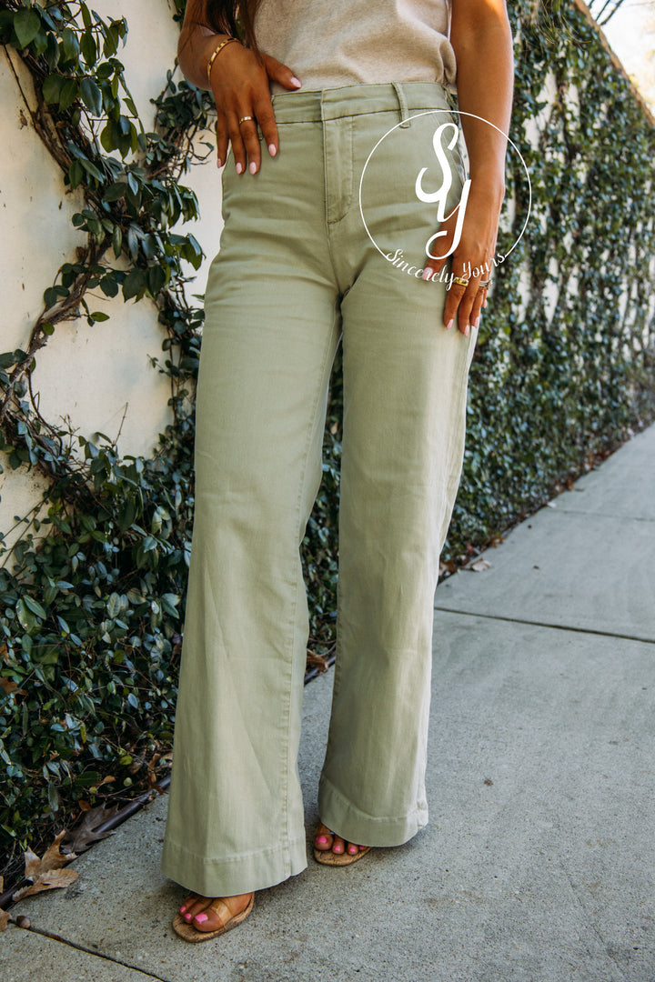Dear John: Brandy Wide Leg Pant - Abbey Stone