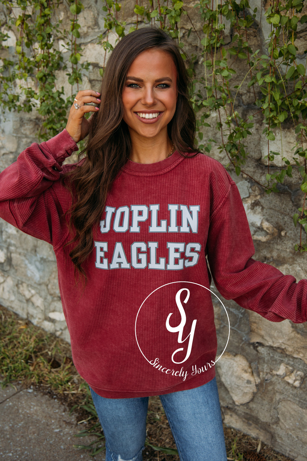 Joplin Eagles Cord - Garnet