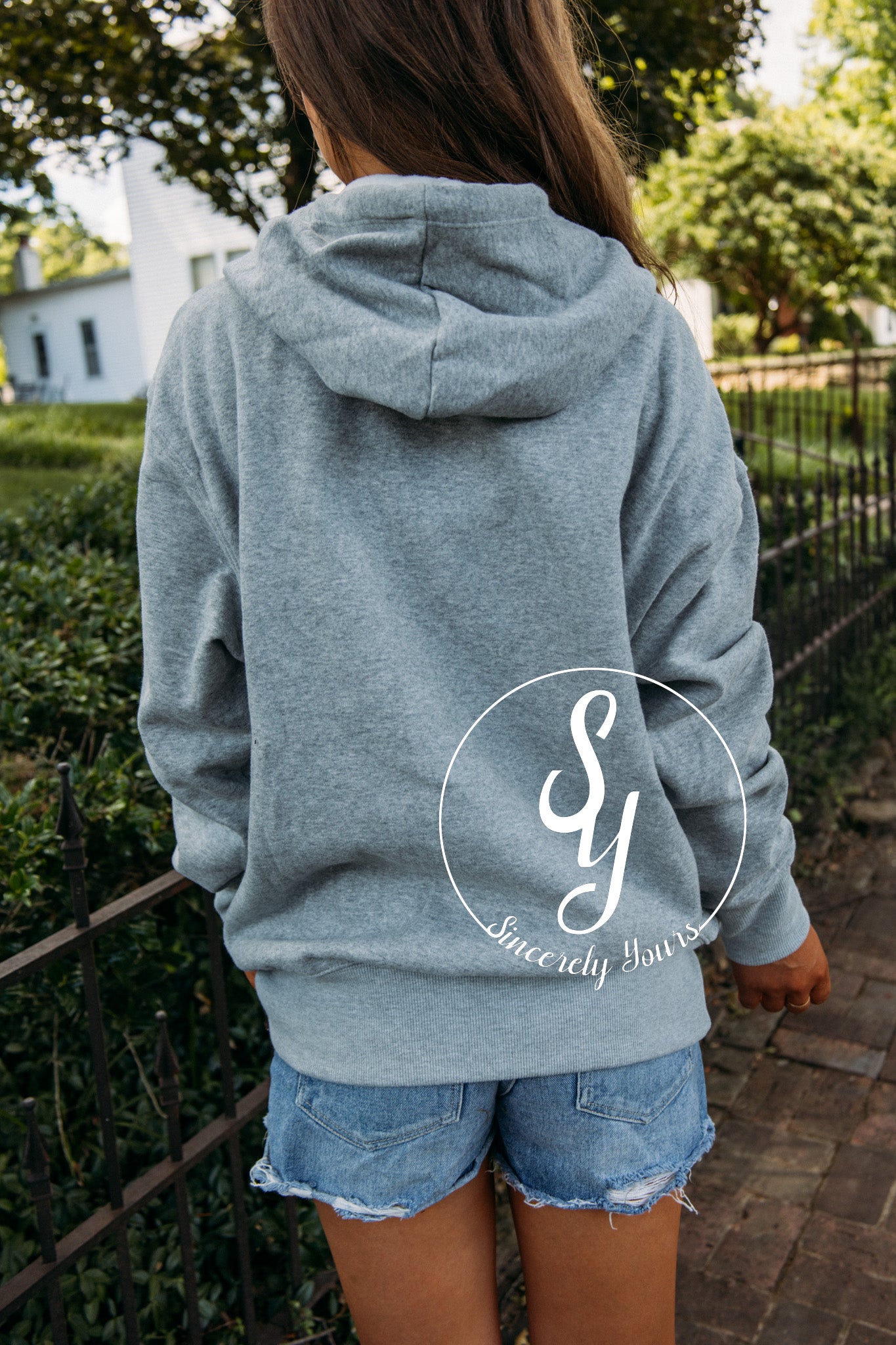 Kansas City Red Gingham Hoodie- Heather Grey – Sincerely Yours