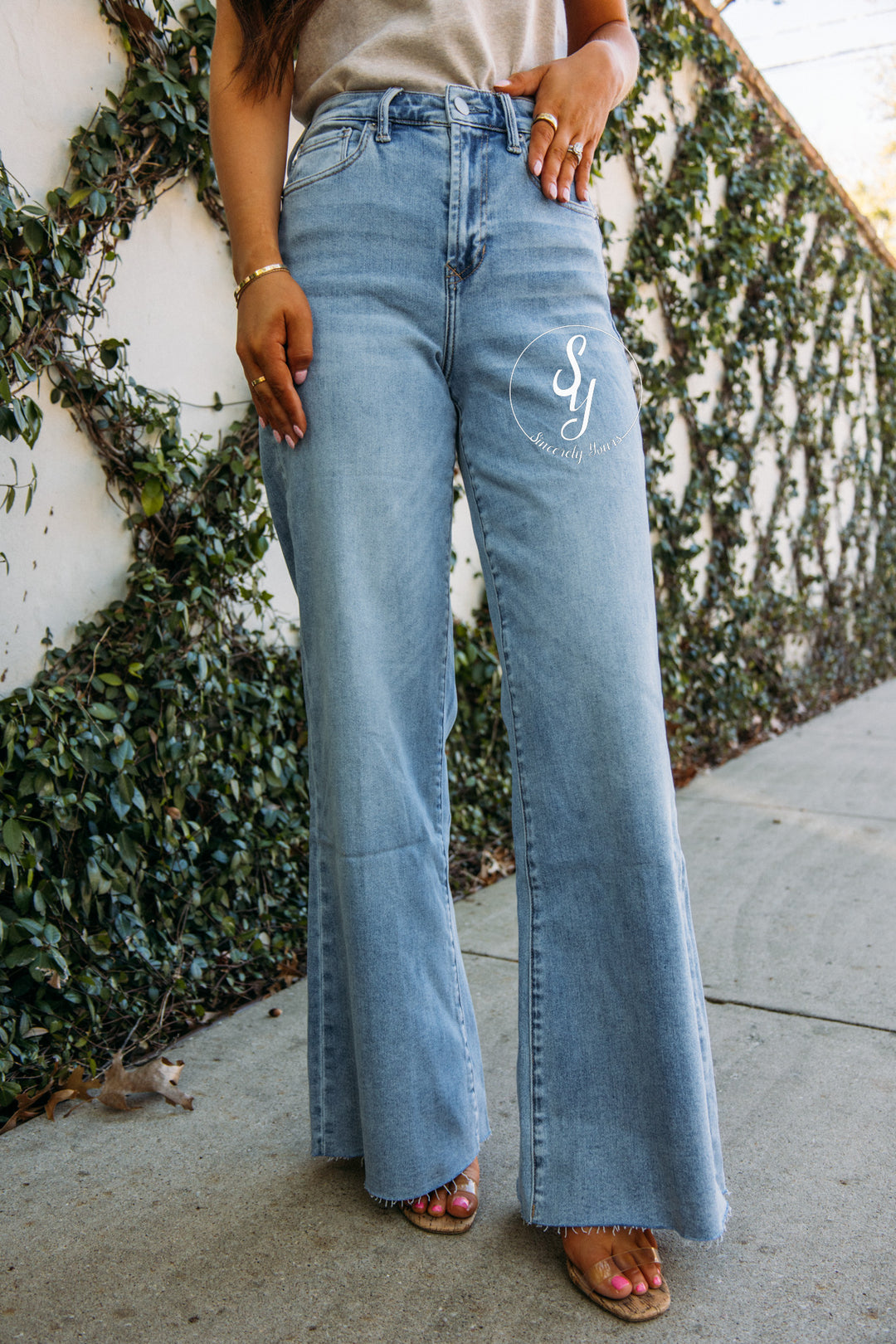 Dear John: Fiona Wide Leg Jean- Bluewood