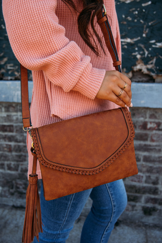 Sloane Suede Purse - Dark Ginger