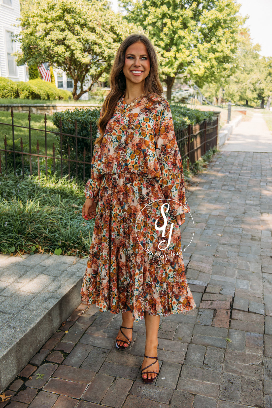Garden Floral Skirt-Taupe