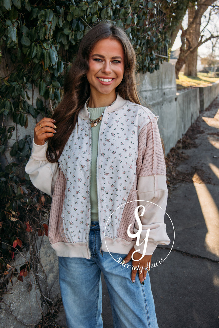 Flowers For A Moment Jacket - Oatmeal
