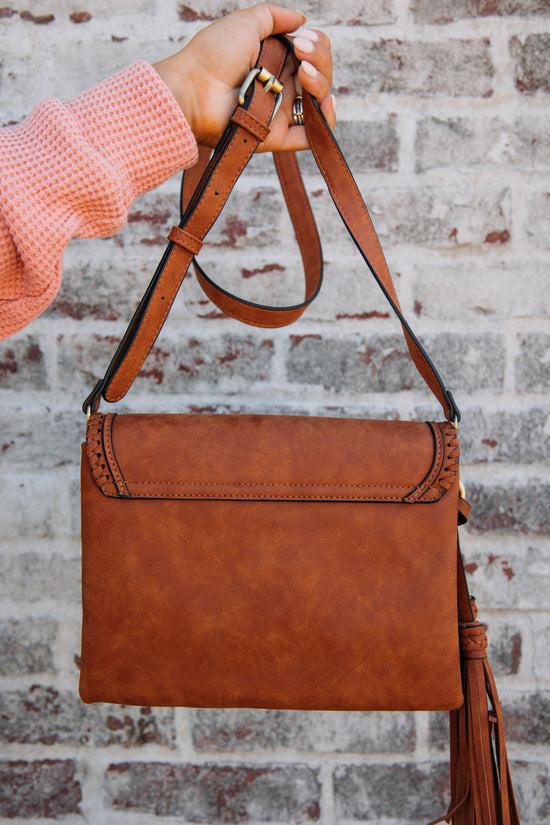 Sloane Suede Purse - Dark Ginger