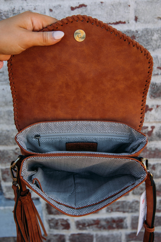 Sloane Suede Purse - Dark Ginger