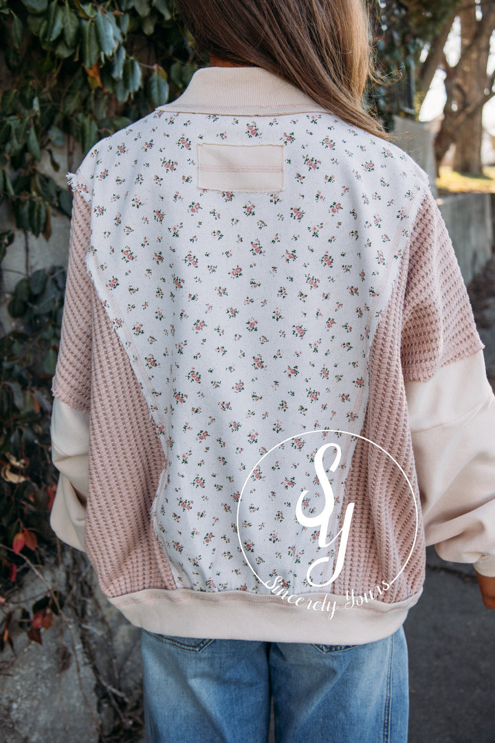 Flowers For A Moment Jacket - Oatmeal