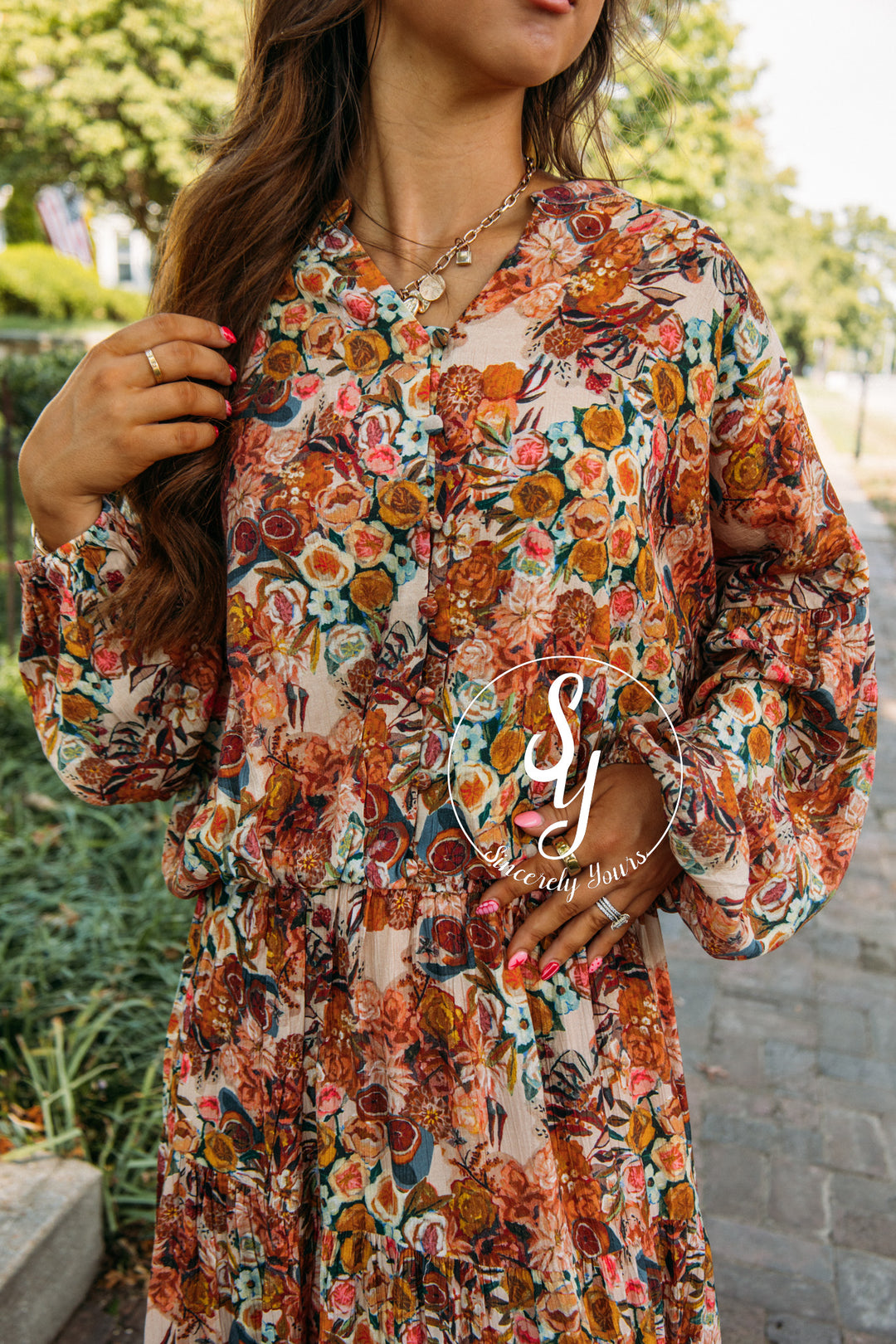 Dreams Of Flowers Top-Taupe