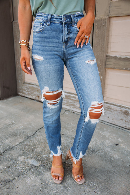 Load image into Gallery viewer, Kelsey Mid Rise Denim
