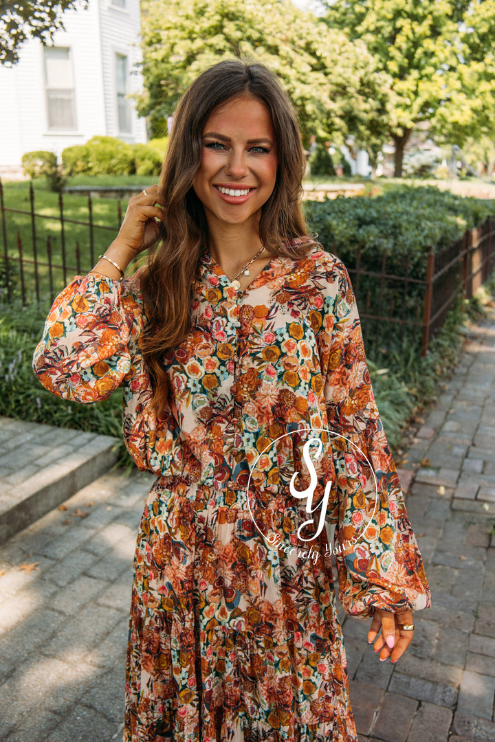 Dreams Of Flowers Top-Taupe