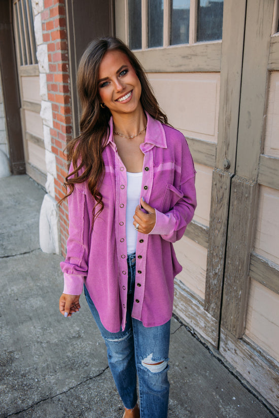 Current Obsession Top -  Light Magenta