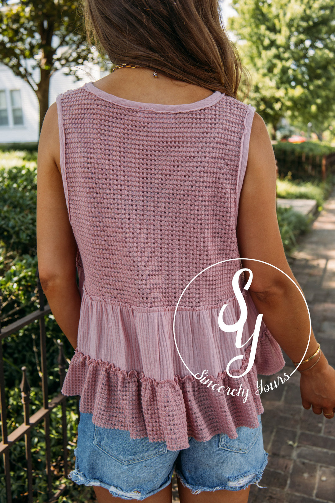 Go With It Tank - Dusty Rose