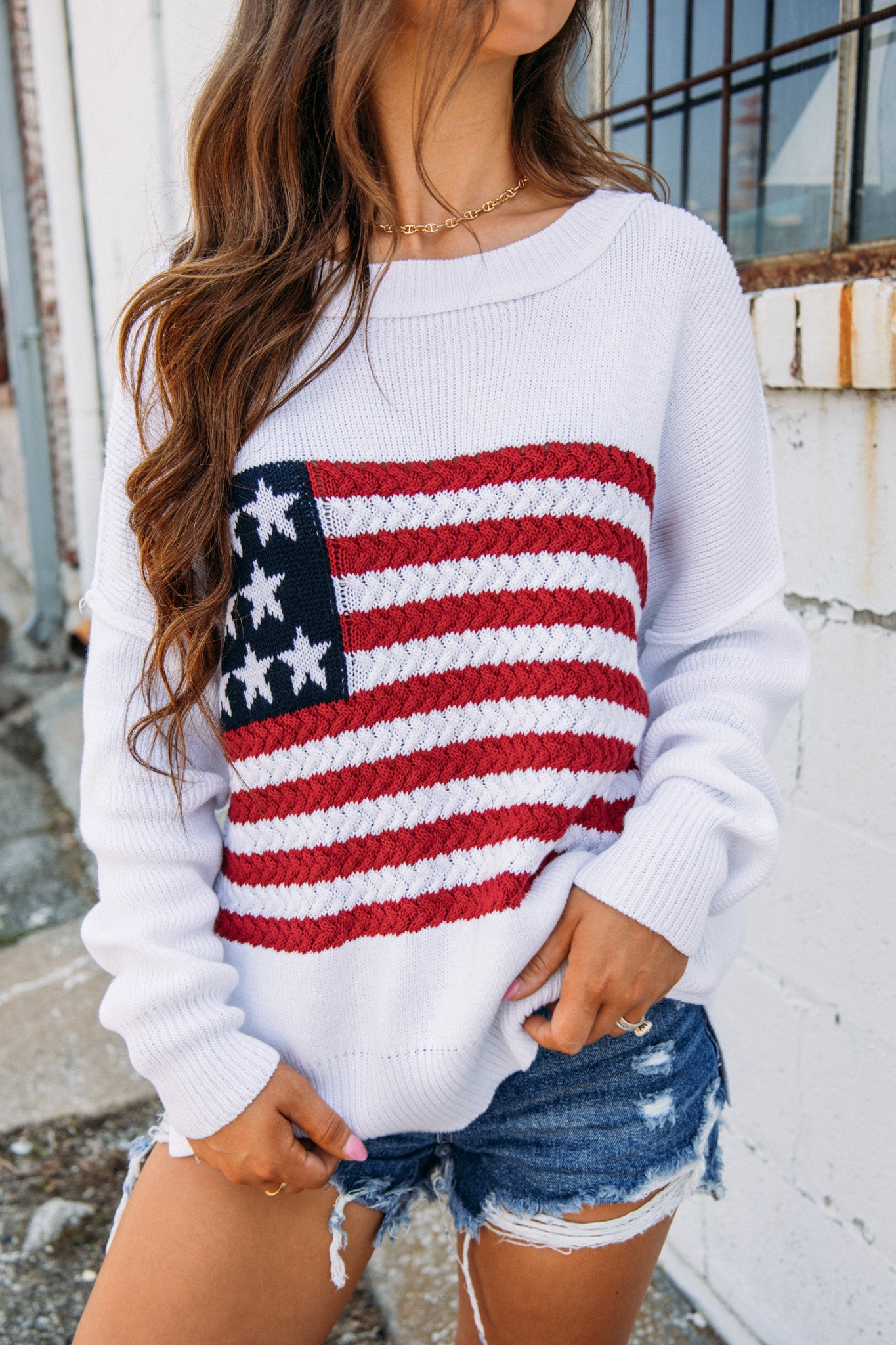 Flag Sweater - Ivory