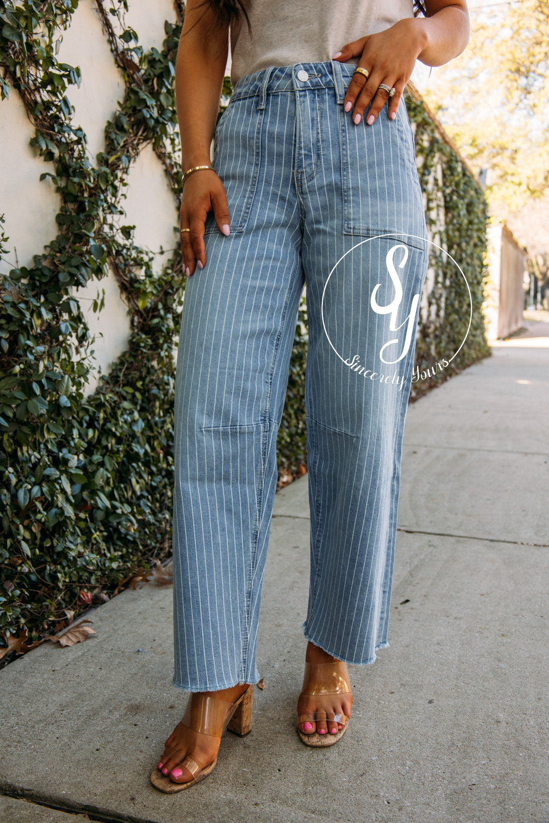 Brinley Barrel Denim - Stripe