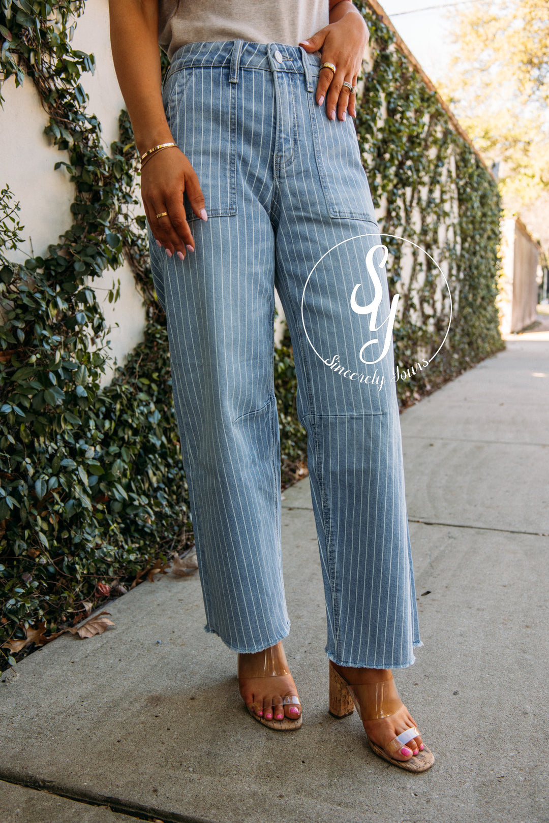 Brinley Barrel Denim - Stripe