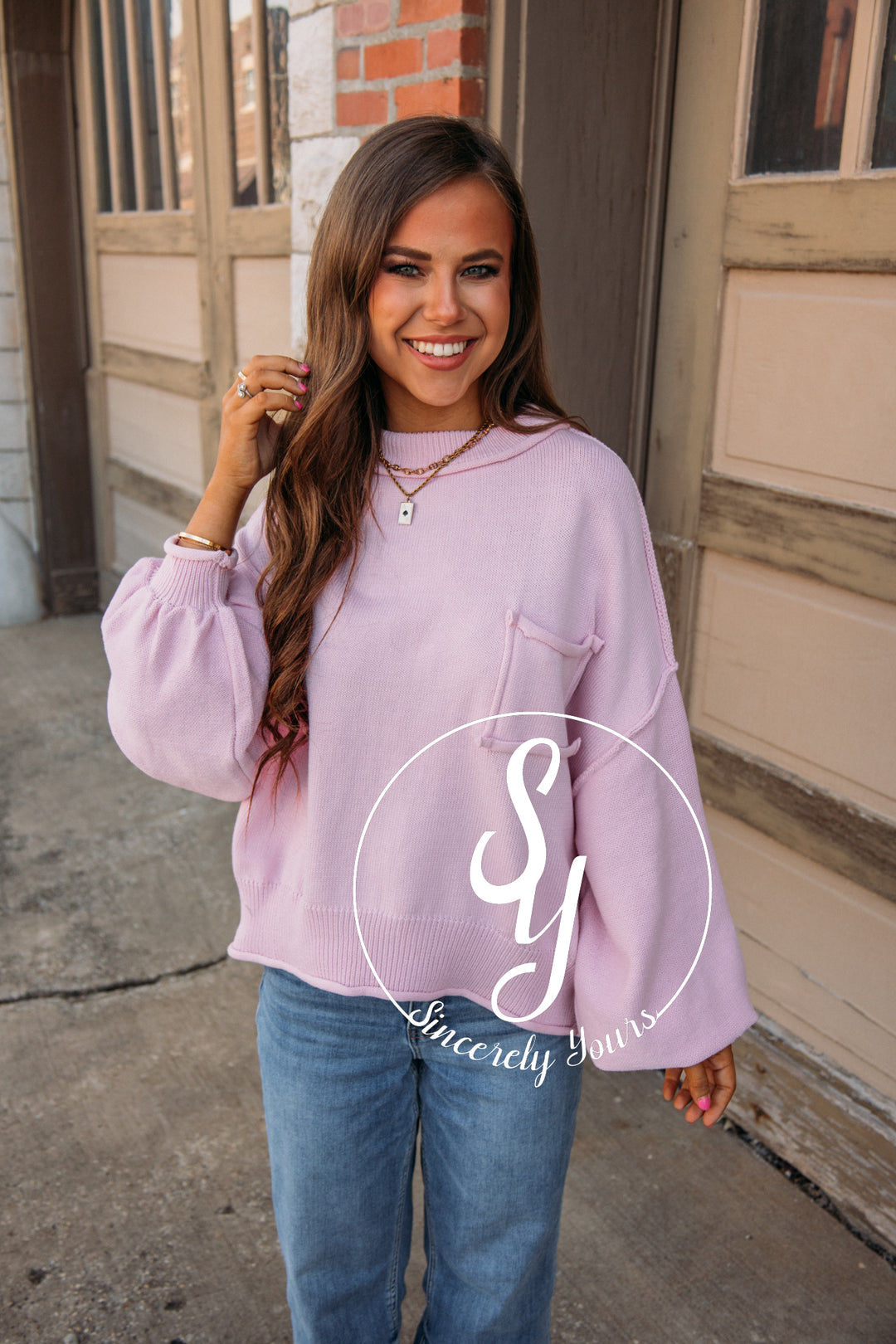 Cabin Cozy Sweater - Cotton Pink