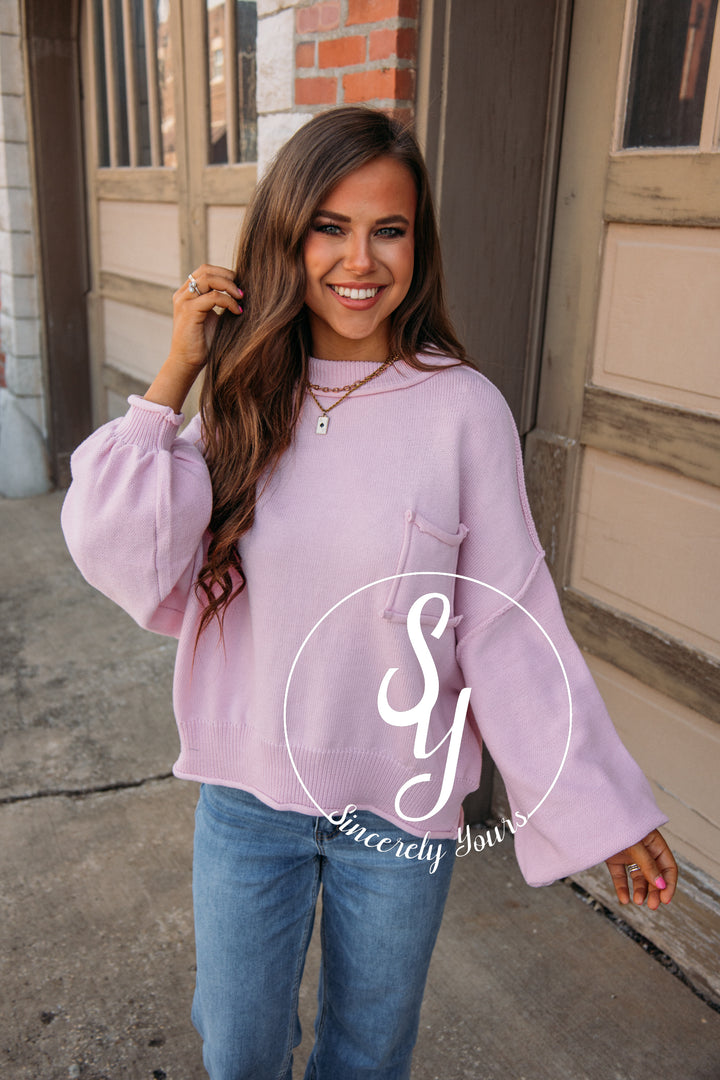 Cabin Cozy Sweater - Cotton Pink