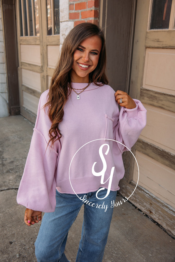 Cabin Cozy Sweater - Cotton Pink