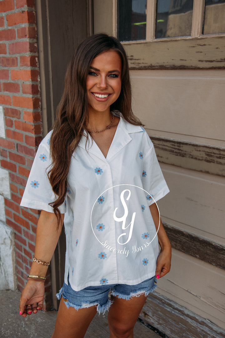 Be Happy Button Up - Ivory