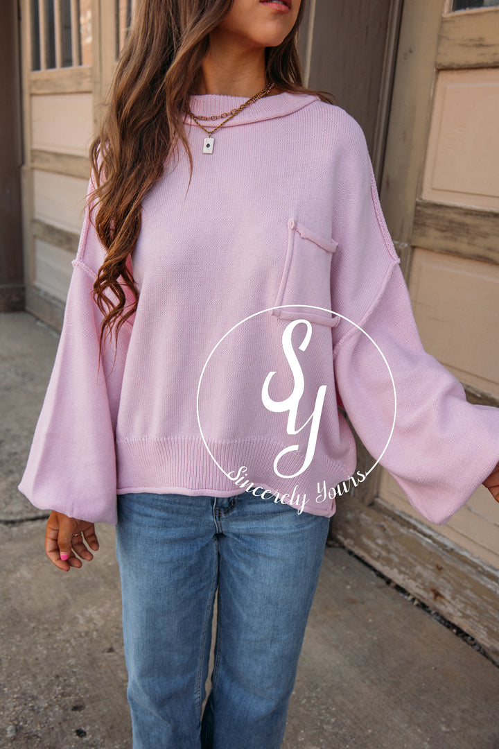 Cabin Cozy Sweater - Cotton Pink