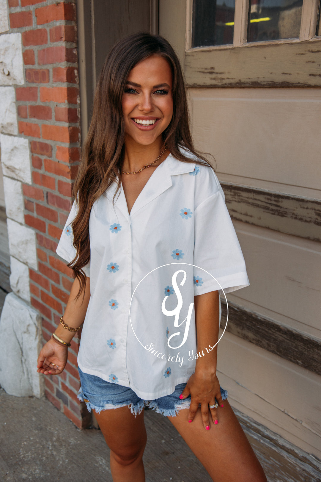 Be Happy Button Up - Ivory