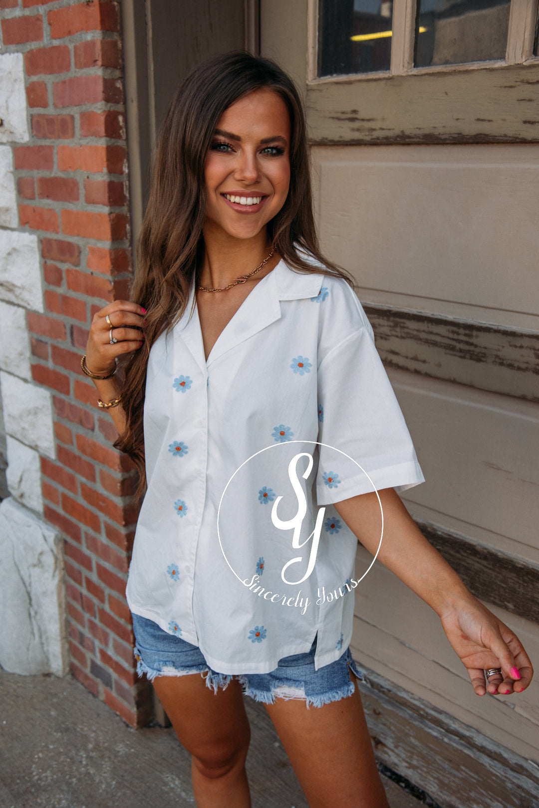 Be Happy Button Up - Ivory