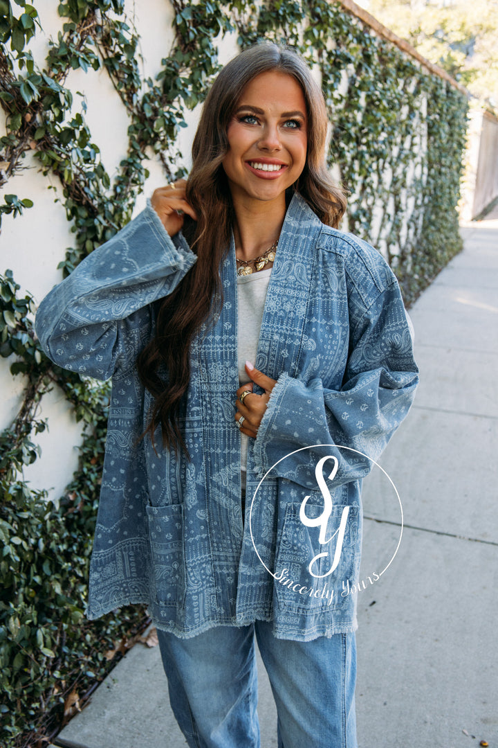 Feeling The Paisley Jacket - Denim