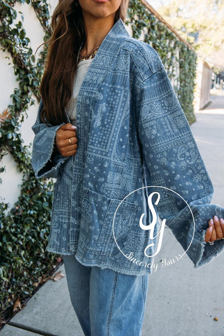 Feeling The Paisley Jacket - Denim