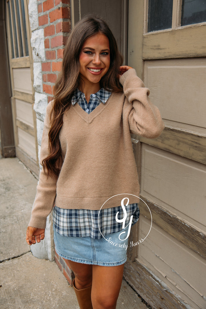 Mixing It Up Sweater - Navy