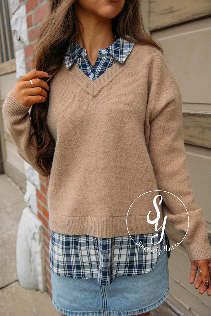 Mixing It Up Sweater - Navy