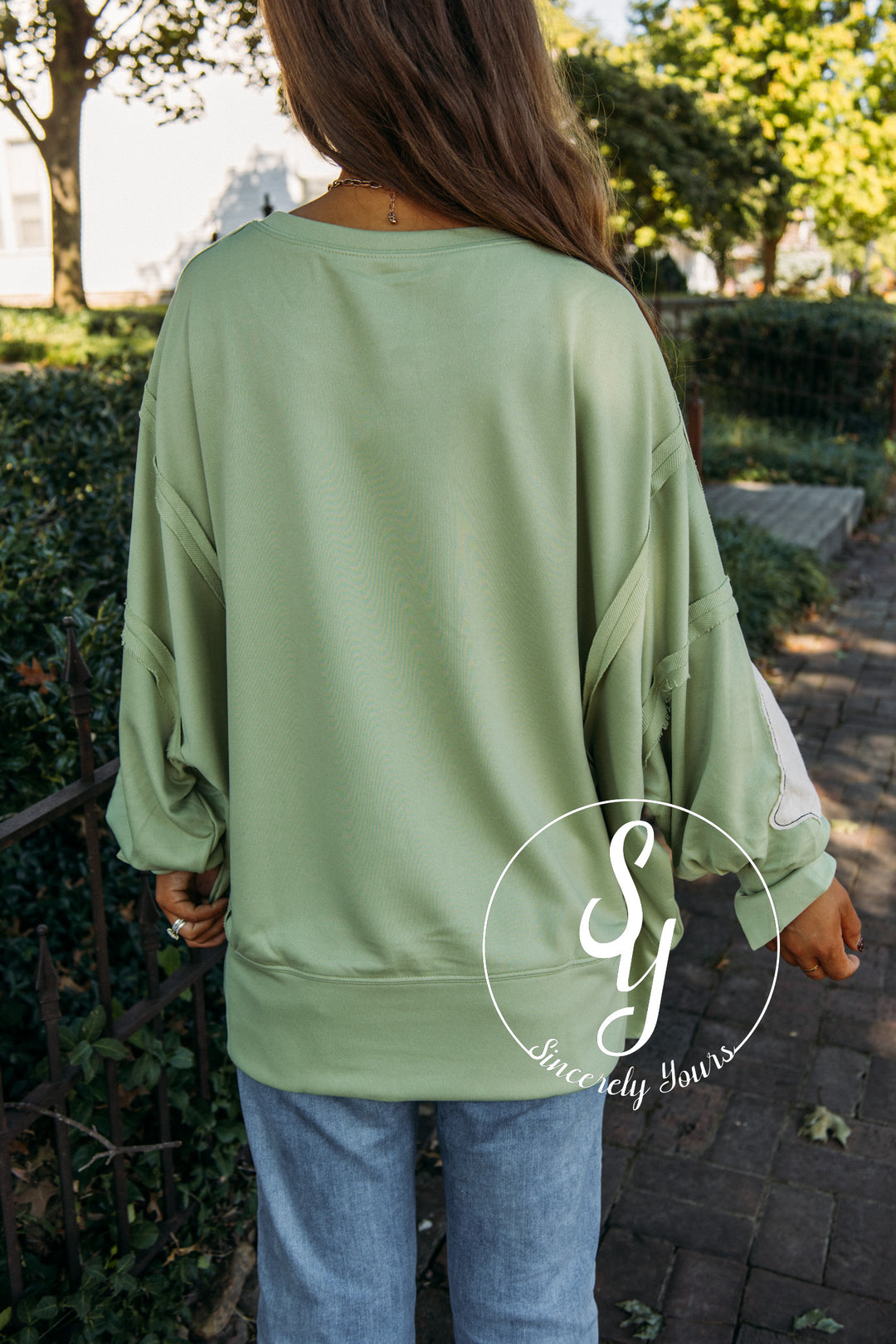 Halloween Patchwork Top -Light Olive