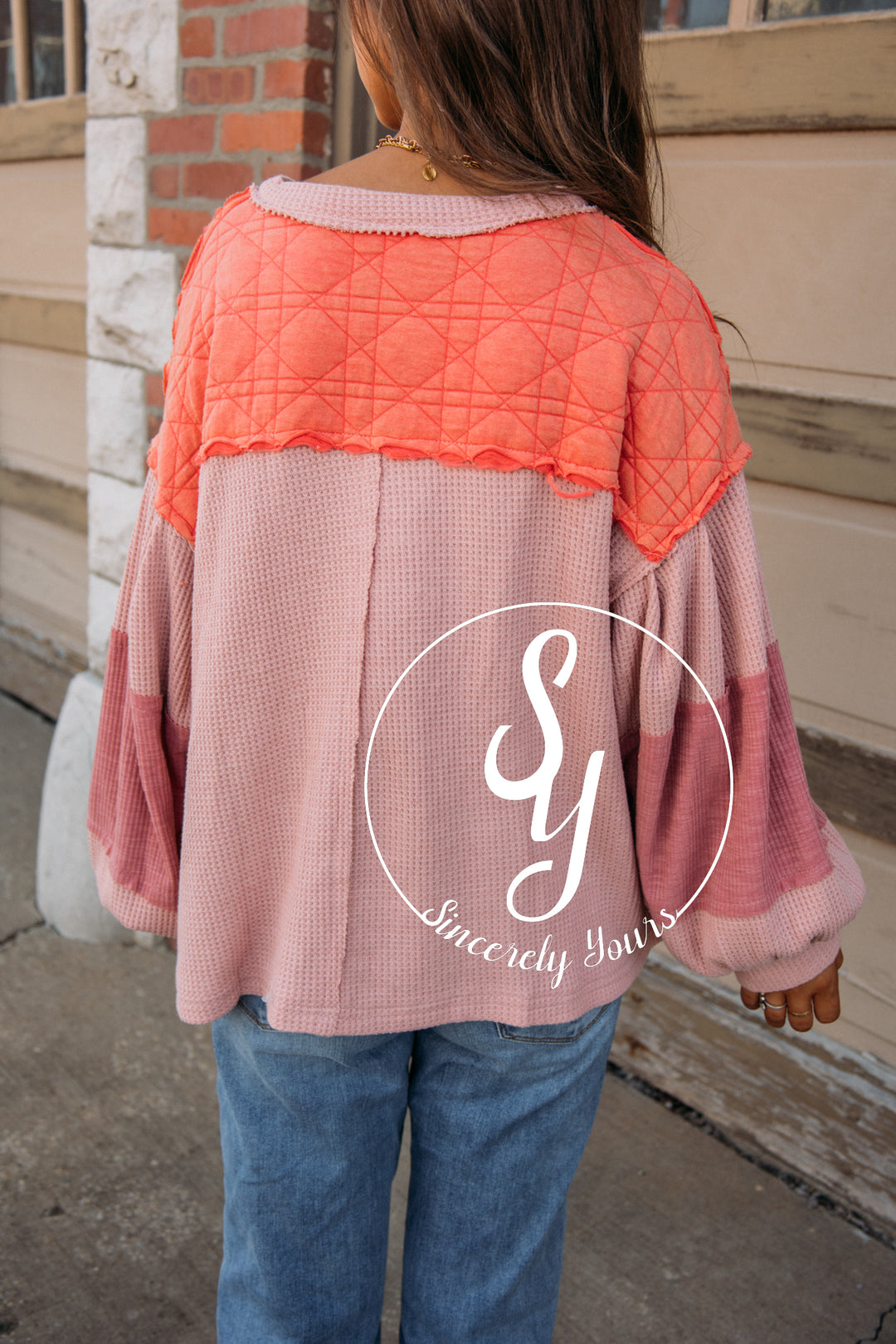 Casual Outing Quilted Top - Coral