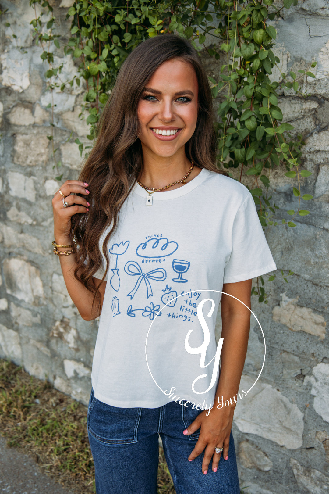 Doodle Baby Tee -Ivory