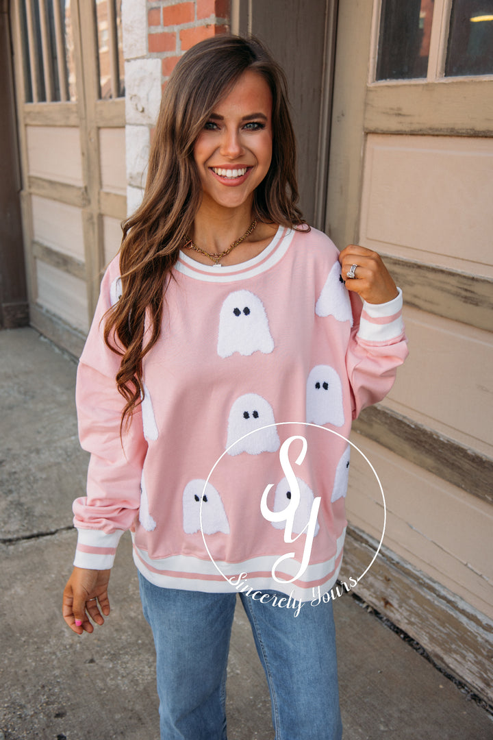 Boo Crew Crewneck - Dusty Pink