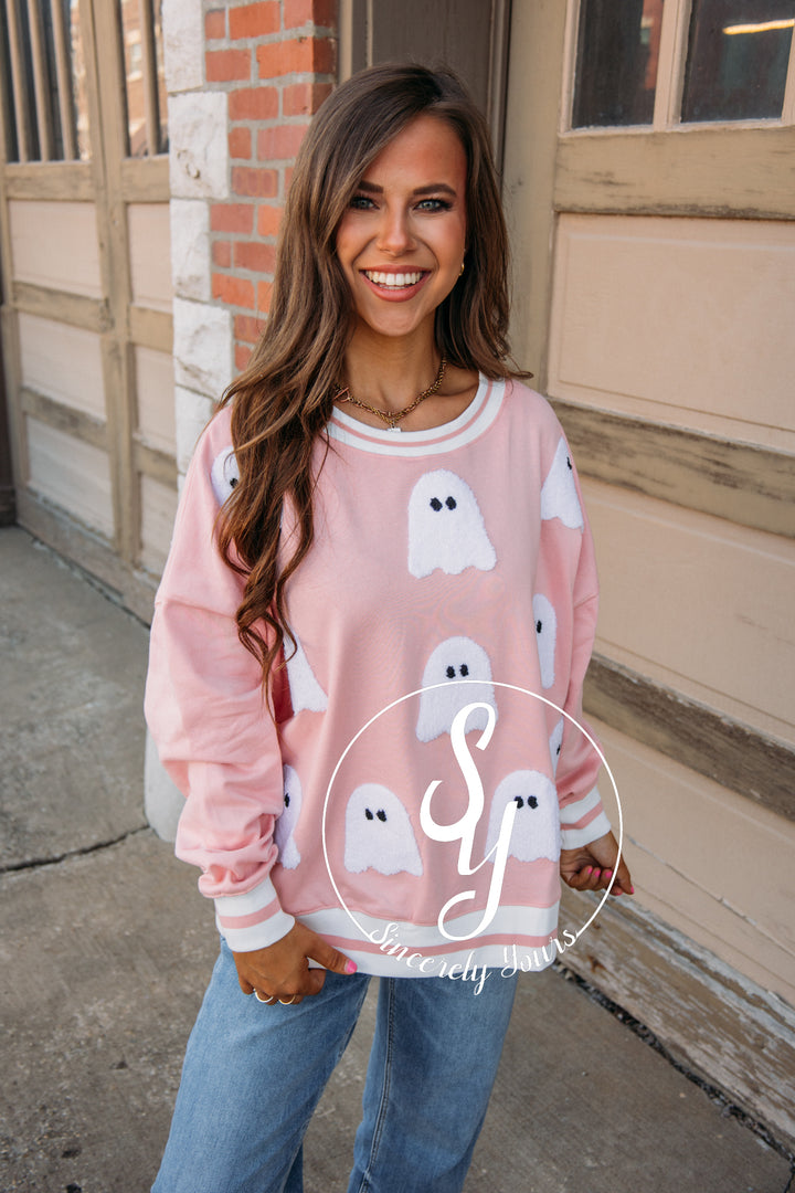 Boo Crew Crewneck - Dusty Pink