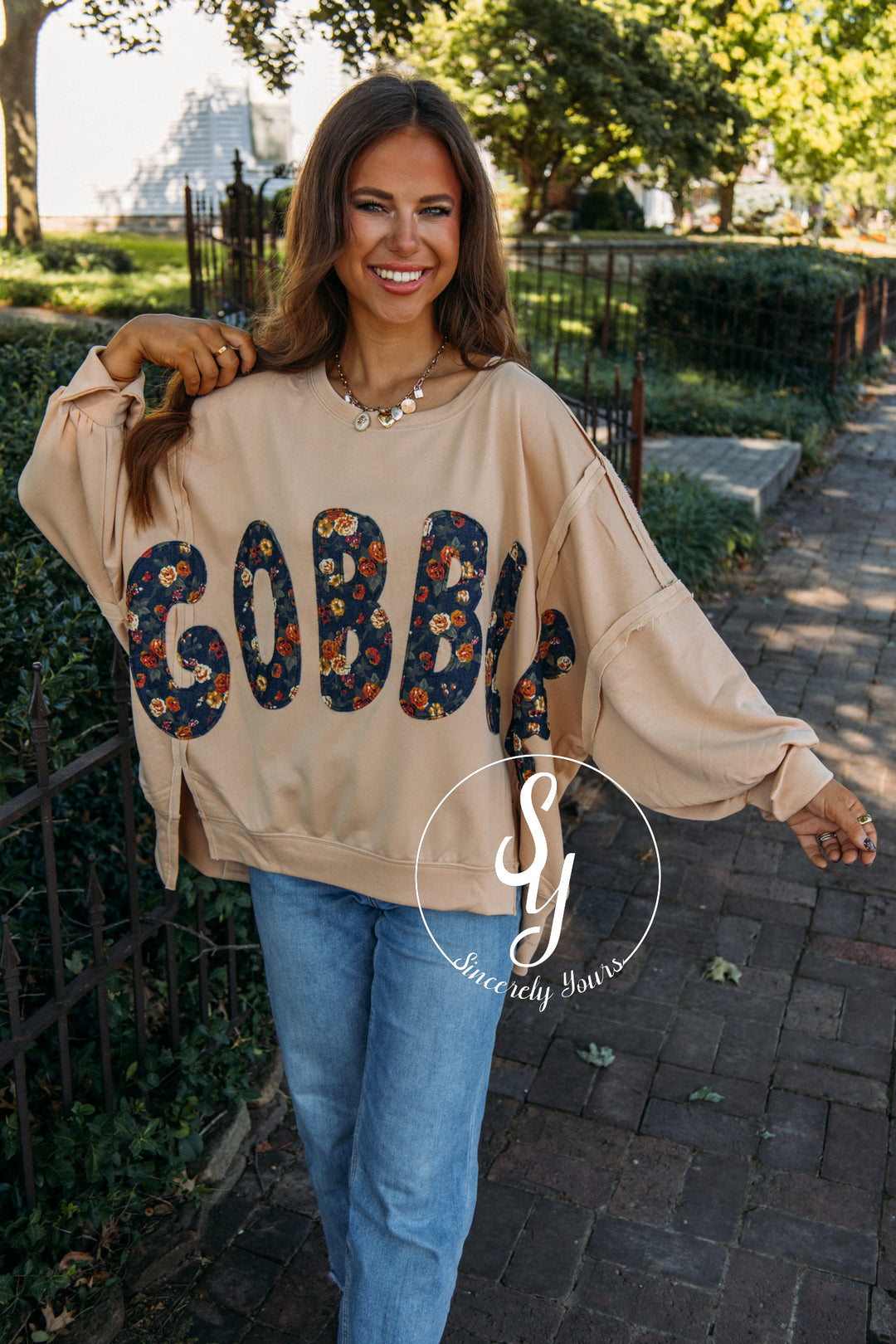 Gobble Gobble Top- Latte