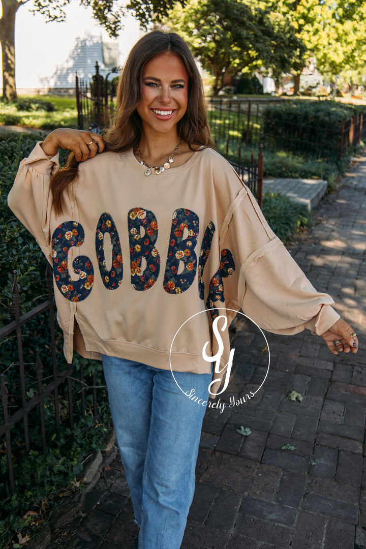 Gobble Gobble Top- Latte