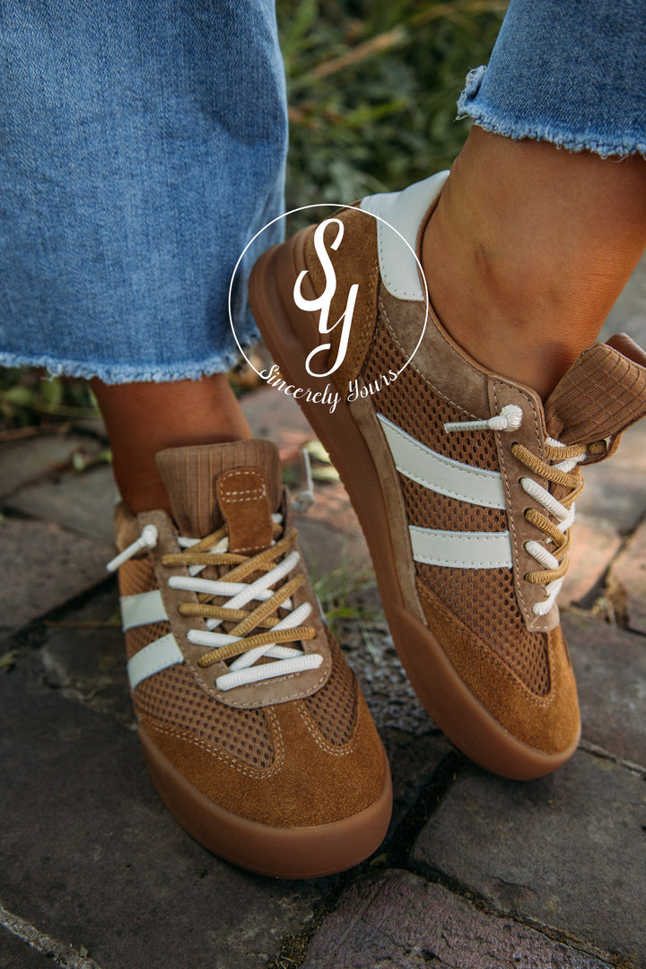 Steve Madden: Verdict Sneaker- Tan Multi