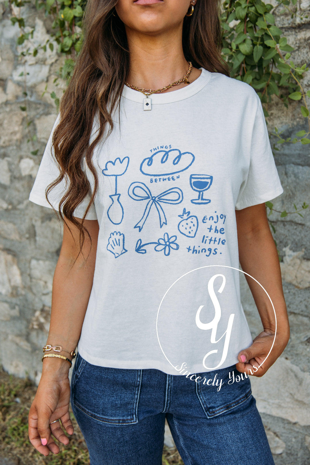 Doodle Baby Tee -Ivory