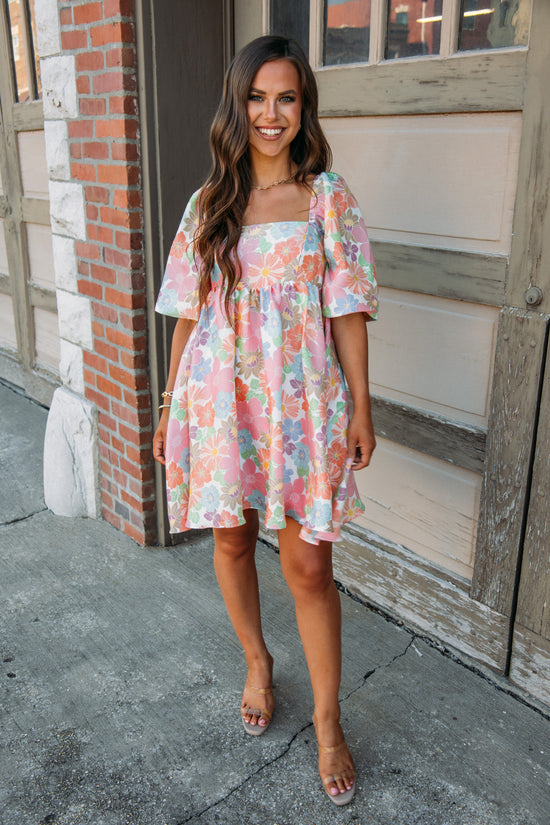 Load image into Gallery viewer, You Belong With Me Dress - Pink Floral
