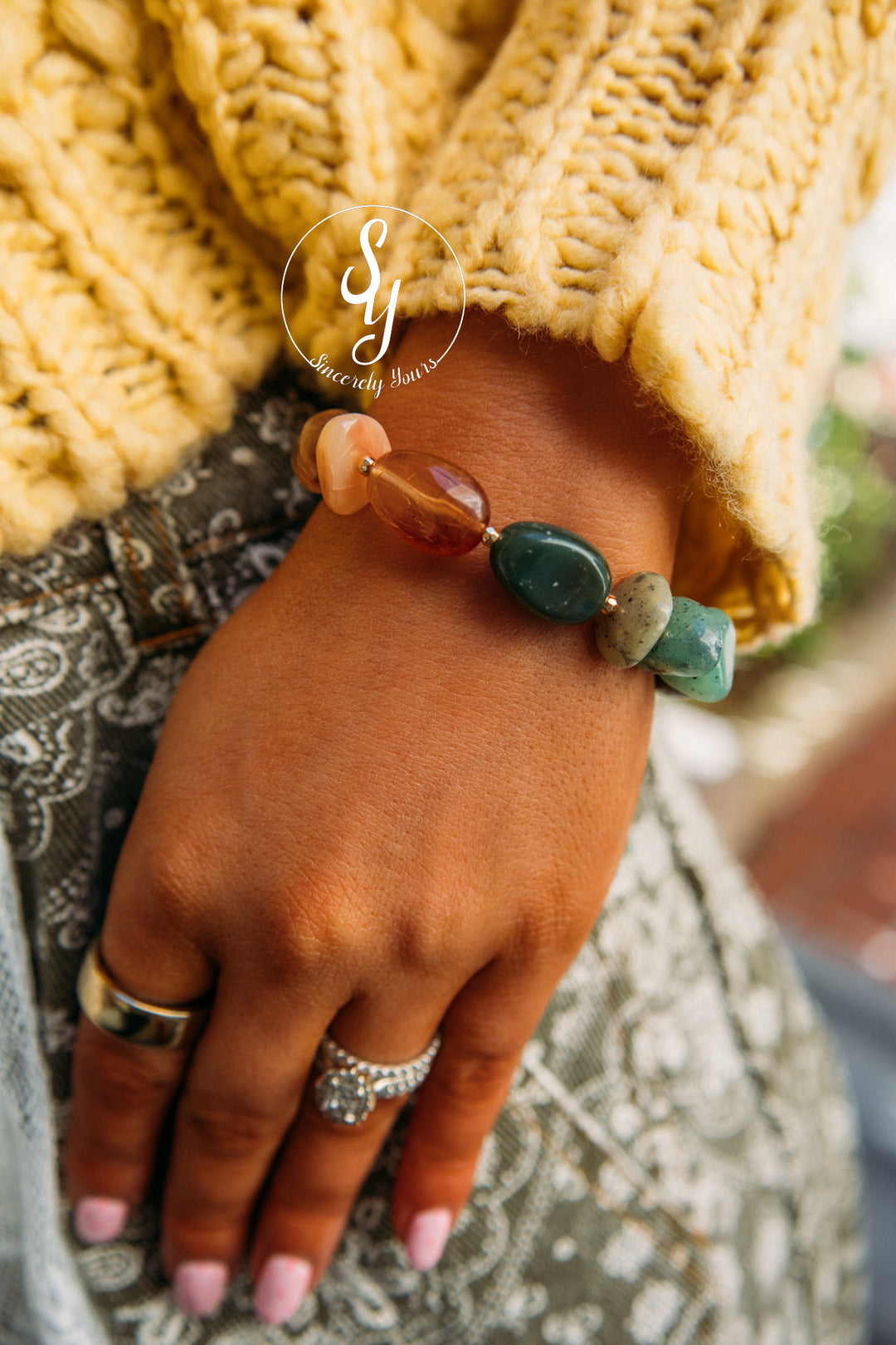 Mosswood Beaded Bracelet