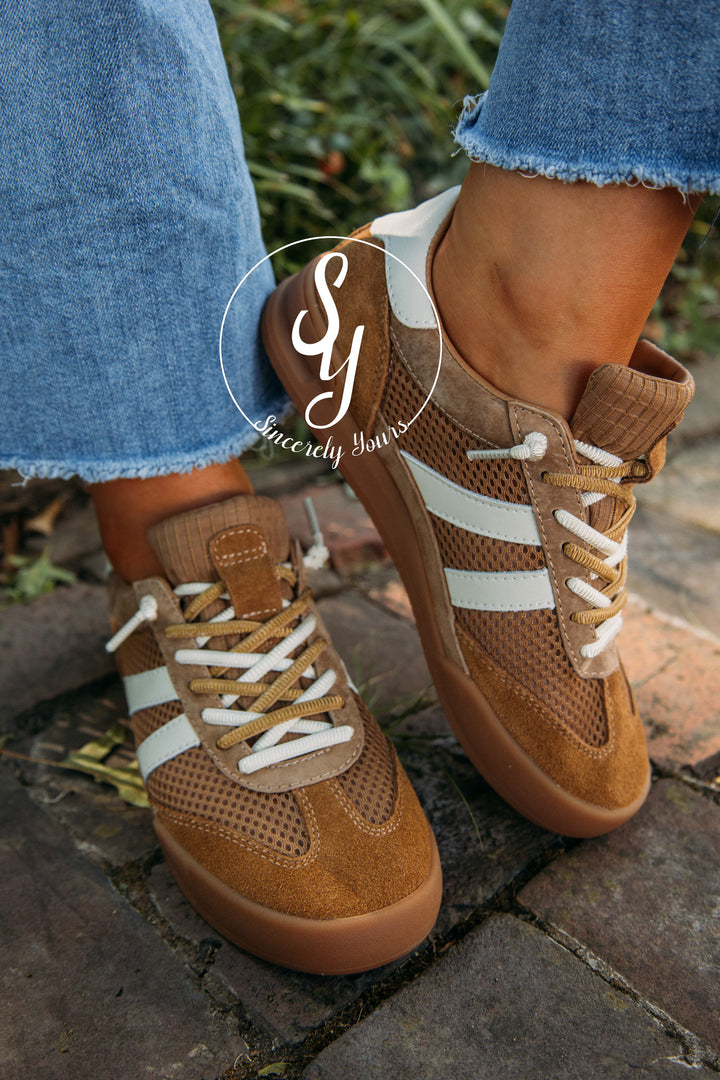 Steve Madden: Verdict Sneaker- Tan Multi