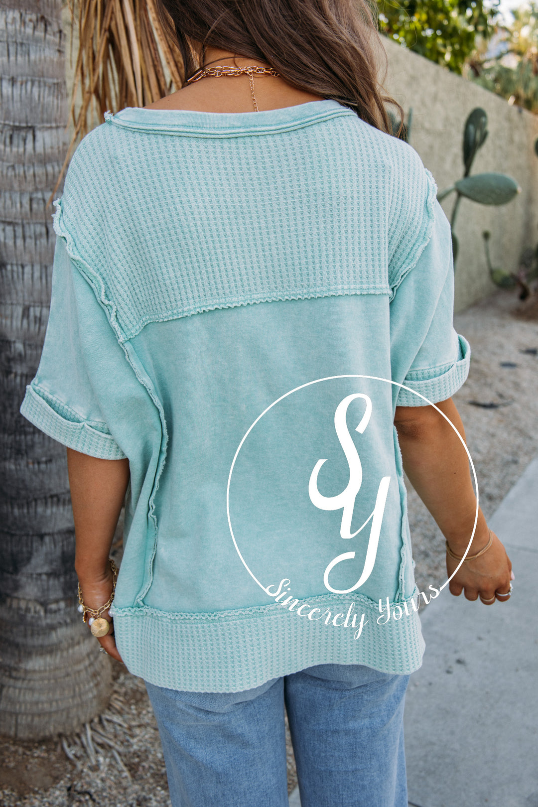Claire Top- Atlantis Green