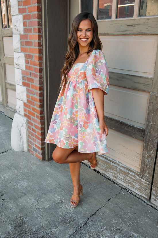 Load image into Gallery viewer, You Belong With Me Dress - Pink Floral
