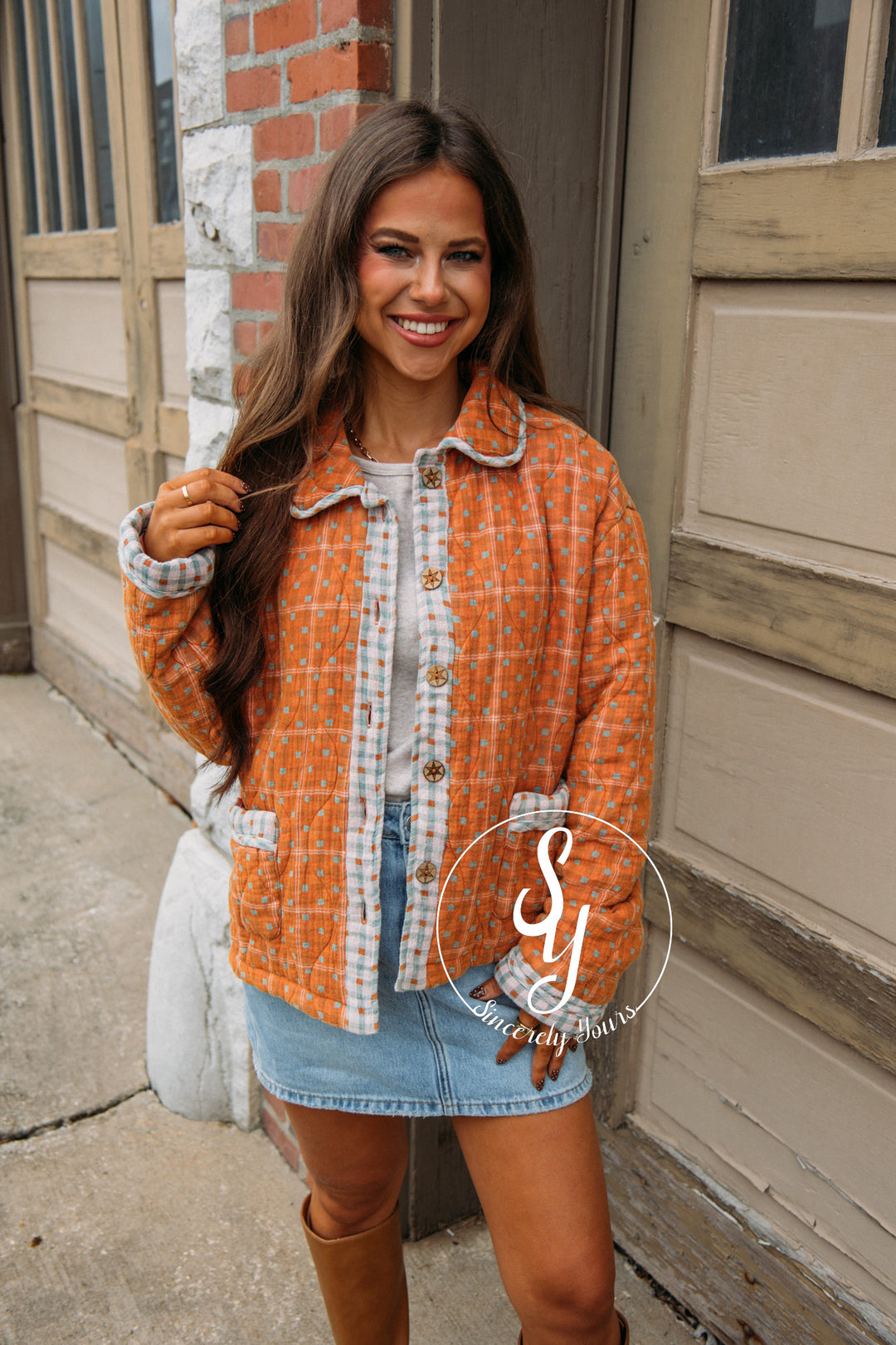 Coastal Line Jacket - Cinnamon