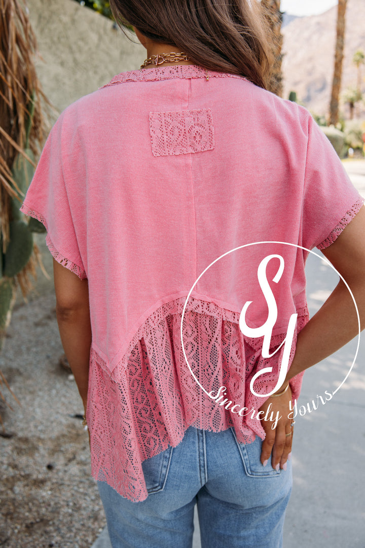 Vista Views Top- Deep Pink